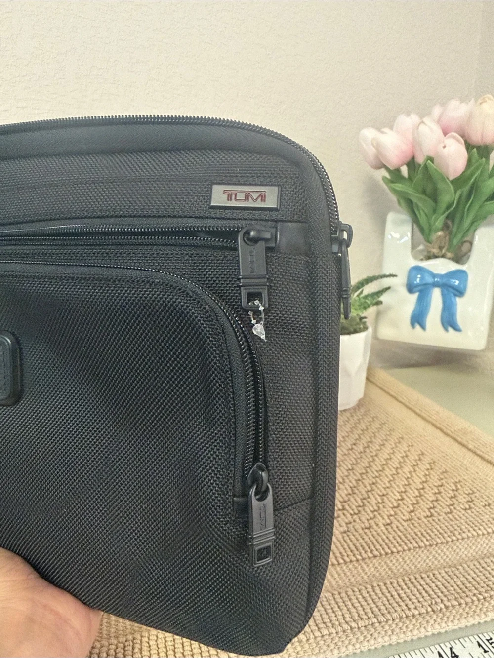 TUMI Black Ballistic Nylon Organizer Portfolio Tablet Travel Case